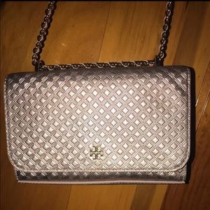 Tory Burch rose gold purse